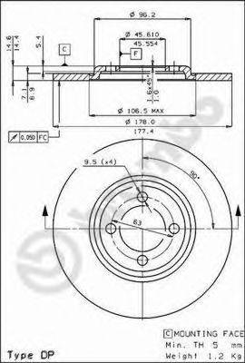 BRECO BS7110 гальмівний диск