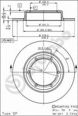 BRECO BS7181 гальмівний диск