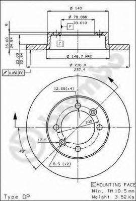 BRECO BS7277 гальмівний диск