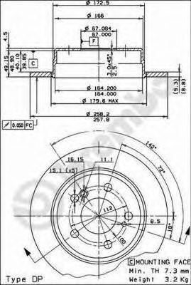 BRECO BS7338 гальмівний диск