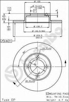 BRECO BS7341 гальмівний диск