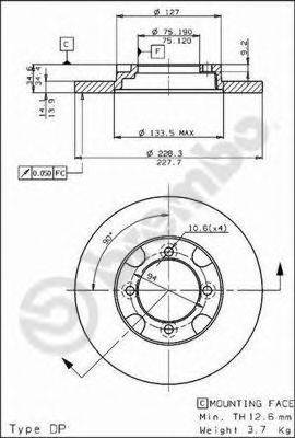 BRECO BS7412 гальмівний диск