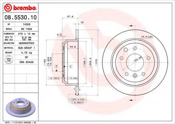 BRECO BS7429 гальмівний диск