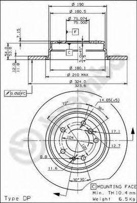 BRECO BS7434 гальмівний диск