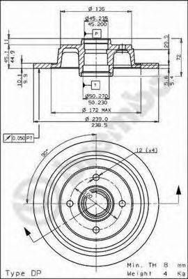 BRECO BS7455 гальмівний диск