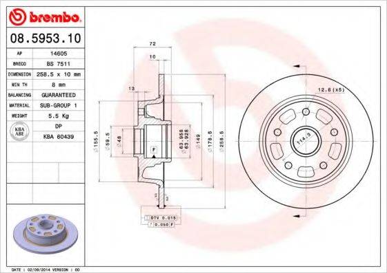 BRECO BS7511 гальмівний диск