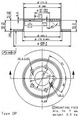 BRECO BS7646 гальмівний диск