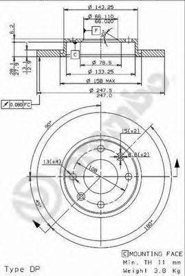 BRECO BS7654 гальмівний диск