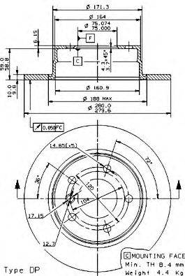 BRECO BS7669 гальмівний диск