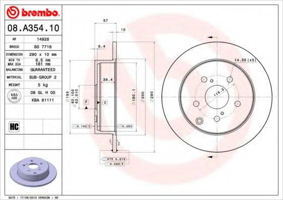 BRECO BS7718 гальмівний диск