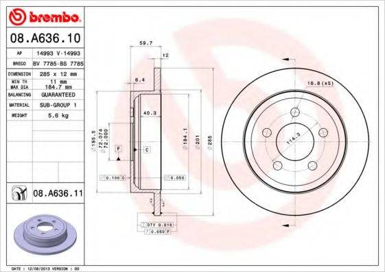 BRECO BS7785 гальмівний диск