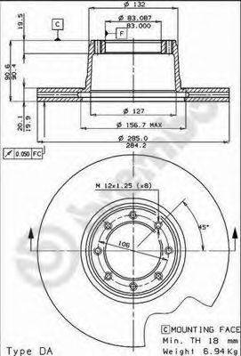 BRECO BS7828 гальмівний диск