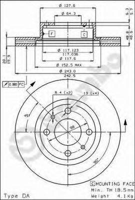 BRECO BS7870 гальмівний диск