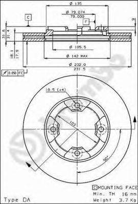 BRECO BS7897 гальмівний диск