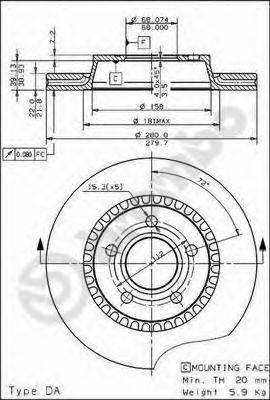 BRECO BS7920 гальмівний диск