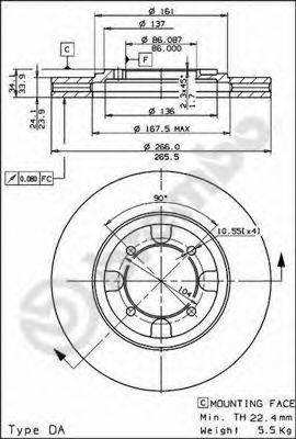 BRECO BS8048 гальмівний диск