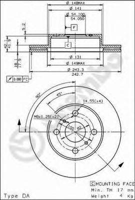 BRECO BS8099 гальмівний диск