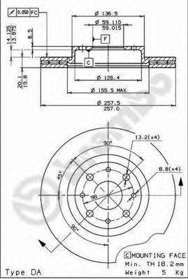 BRECO BS8142 гальмівний диск