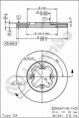 BRECO BS8178 гальмівний диск