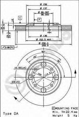 BRECO BS8183 гальмівний диск