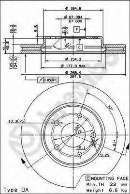 BRECO BS8219 гальмівний диск