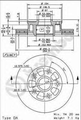 BRECO BS8225 гальмівний диск