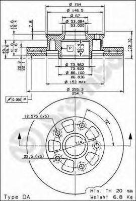 BRECO BS8226 гальмівний диск