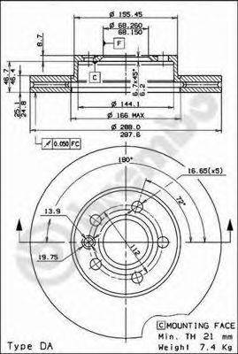 BRECO BS8263 гальмівний диск
