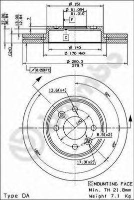 BRECO BS8394 гальмівний диск