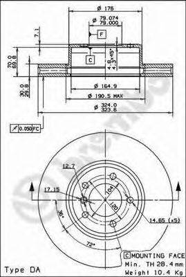 BRECO BS8487 гальмівний диск