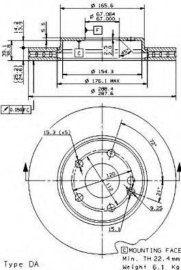 BRECO BS8498 гальмівний диск