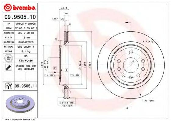 BRECO BS8513 гальмівний диск