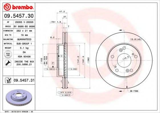 BRECO BS8686 гальмівний диск