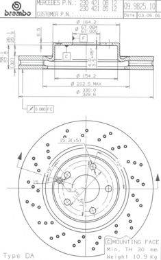 BRECO BV8594 гальмівний диск