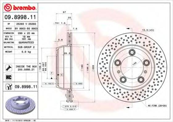 BRECO BV8903 гальмівний диск