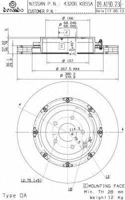 BRECO BZ9093 гальмівний диск