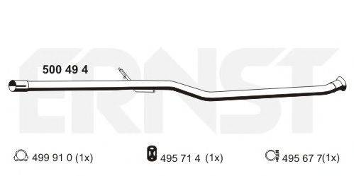 ERNST 500494 труба вихлопного газу; Ремонтна трубка, каталізатор