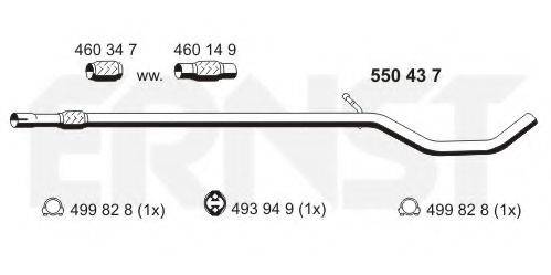 ERNST 550437 Труба вихлопного газу