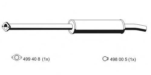ERNST 670128 Передглушувач вихлопних газів