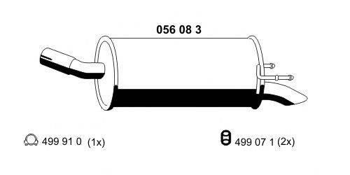 ERNST 056083 Глушник вихлопних газів кінцевий