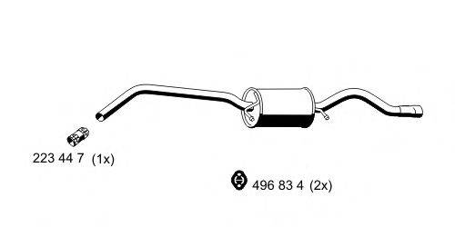 ERNST 350037 Глушник вихлопних газів кінцевий