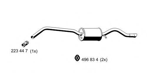 ERNST 350044 Глушник вихлопних газів кінцевий