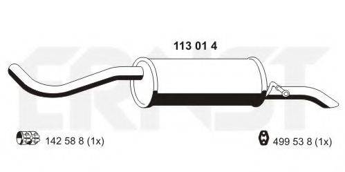 ERNST 113014 Глушник вихлопних газів кінцевий