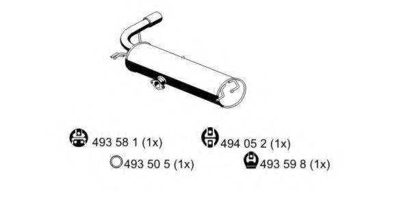 ERNST 688031 Глушник вихлопних газів кінцевий