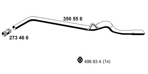 ERNST 350556 Труба вихлопного газу