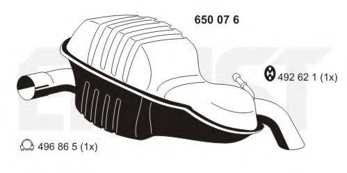 ERNST 650076 Глушник вихлопних газів кінцевий