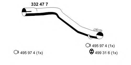 ERNST 332477 Труба вихлопного газу