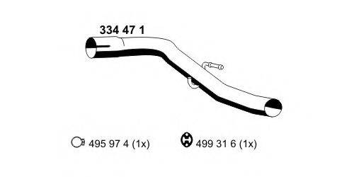 ERNST 334471 Труба вихлопного газу