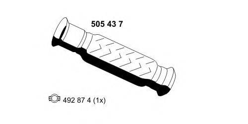 ERNST 505437 Труба вихлопного газу