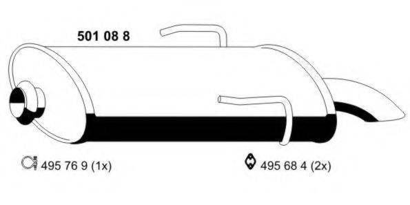 ERNST 501088 Глушник вихлопних газів кінцевий